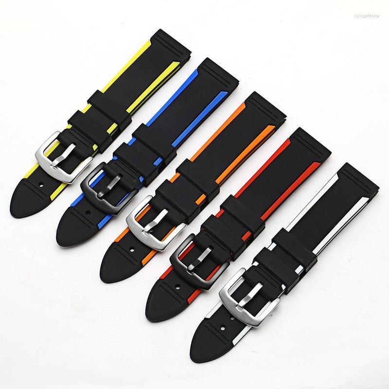 

Watch Bands Style Soft Rubber Watchband 20mm 22mm 24mm Waterproof Strap Men's Sports Chain Universal Brand Give Tool