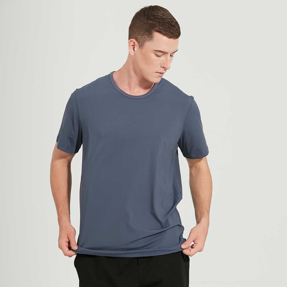 

Yoga Mens Shirt Summer Tee Tennis Sports and Leisure Training and Exercise Golf Wear Men T-shirt Outdoor Jogging Gym Solid Women's Golf Clothing L-23, Black