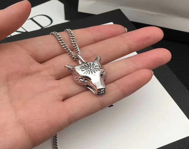 

S925 Sterling Silver Chain Necklaces Domineering Wolf Head Necklace Chain for Gift Necklace Unisex Necklace Fashion Jewelry Supply4417390