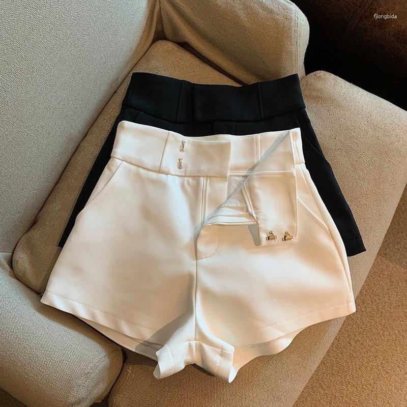 

Women' Shorts Skirt 2023 Sexy White Tailored Trousers Short Casual High Waist Black Pants Women Wide Leg Bottom Y2K Street