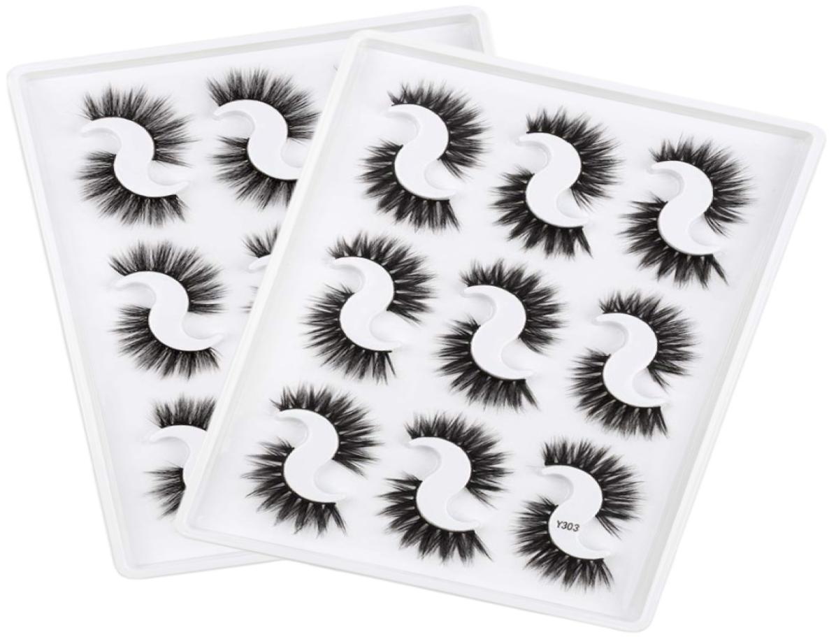 

3D Mink lashes boxes eyelash packaging 9 Pairs Natural Makeup Eyelashes5936754
