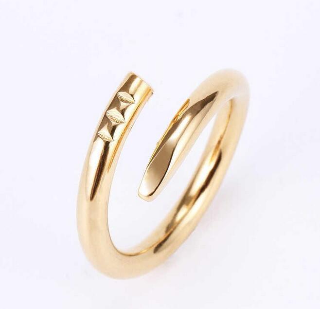 

Love Rings Womens Band Ring Jewelry Titanium Steel Single Nail European And American Fashion Street Casual Couple Classic Gold Silver Rose Optional Size5-11