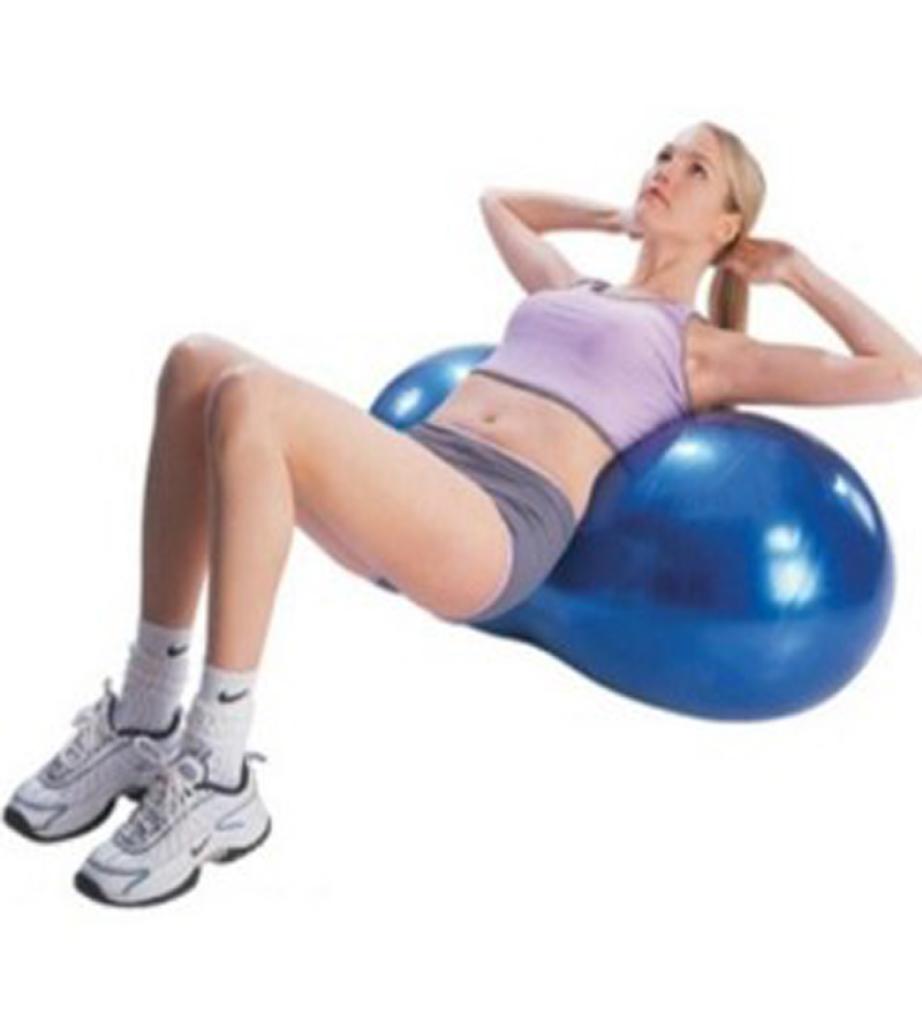 

PVC Peanut Shape Massage Balls Explosion Proof Fitness Yoga Exercise Ball Health Sports Gym Durable Peanut Ball Pilates Ball DBC D6980603, Red