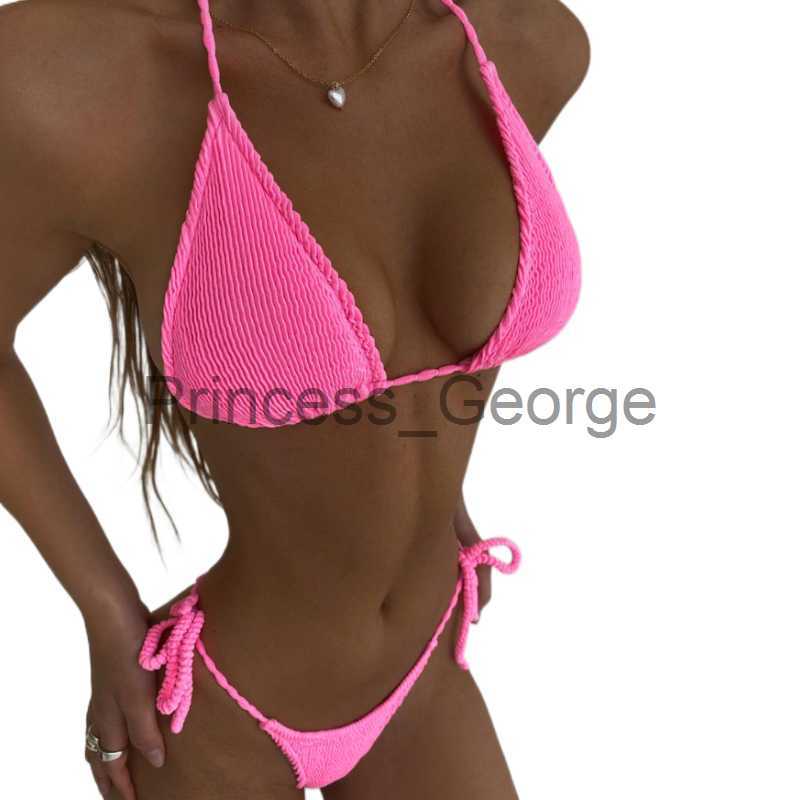 

Women' Plus Size Swimwear Brazilian Sexy Bikini Solid Swimsuit Women Swimwear Push Up Set Bathing Suit Summer Beach Wear Swimming 2023 New x0621, Yellow