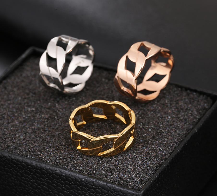 

Stainless Steel Gold Silver Color Chunky Chain Band Rings Link ed Geometric for Women Vintage Open Adjustable Trendy Rings8641126