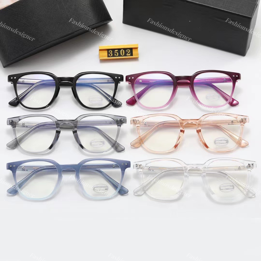

Designer reading glasses triangle brand goggles anti-blue luxury round frame eyeglasses 6 colors optional lunette gafas de sol original case factory wholesale