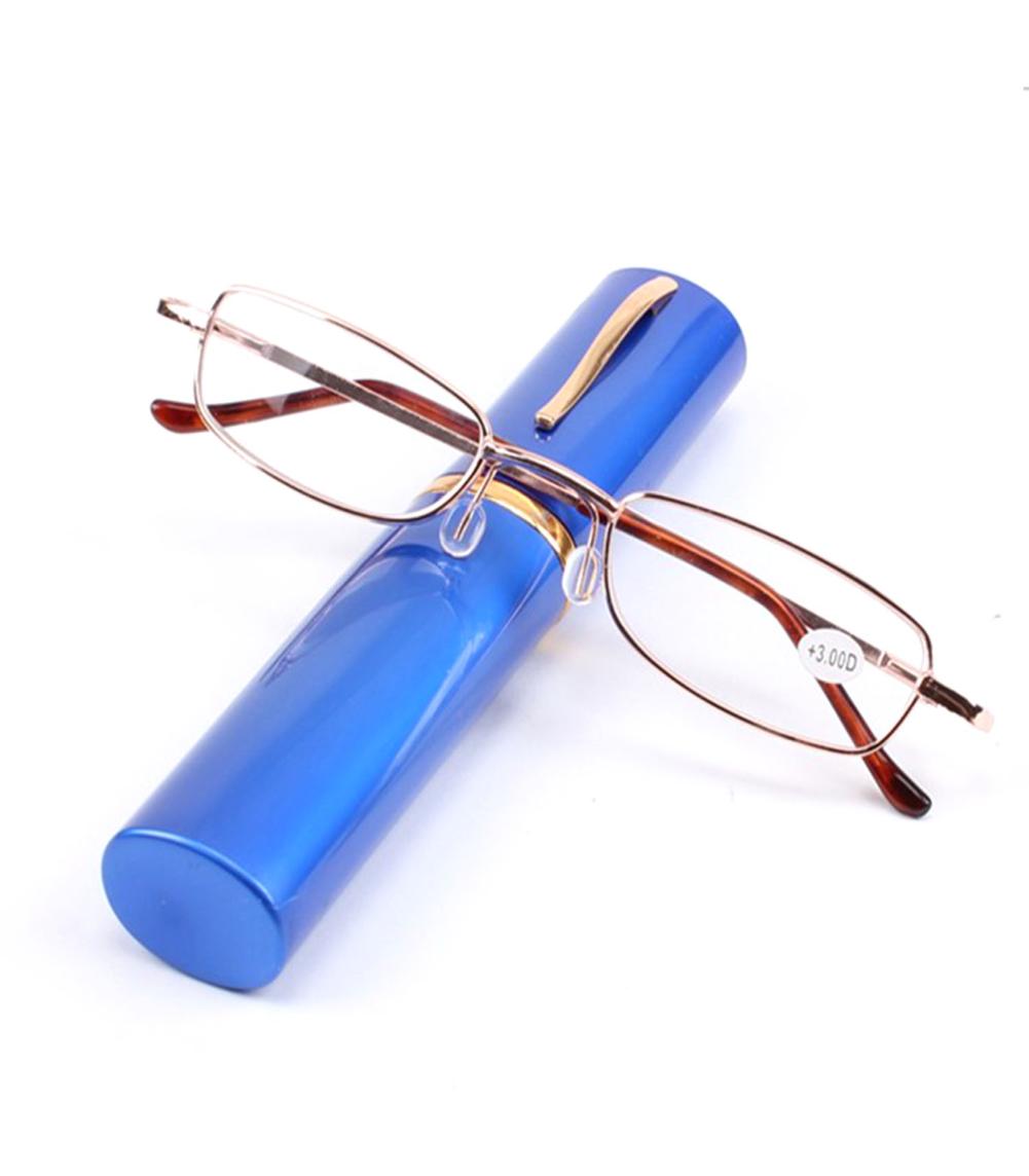 

Metal With Tube Case Fashion Colors Eyeglasses Fold Men Women Transparent Reading Glasses Unisex 10 To 409095354