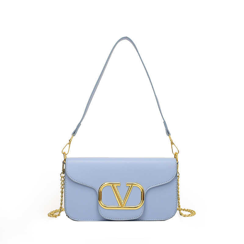 

High quality women's valentino bag BGRD tote Bags 2023 new spring/summer solid color small square handbag simple and versatile chain purse luxury wallet, Rose pink