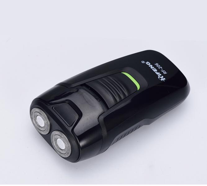 

Electric shaver with two blade heads for facial contour Male shaver with stainless steel rotating double head USB charging1173378