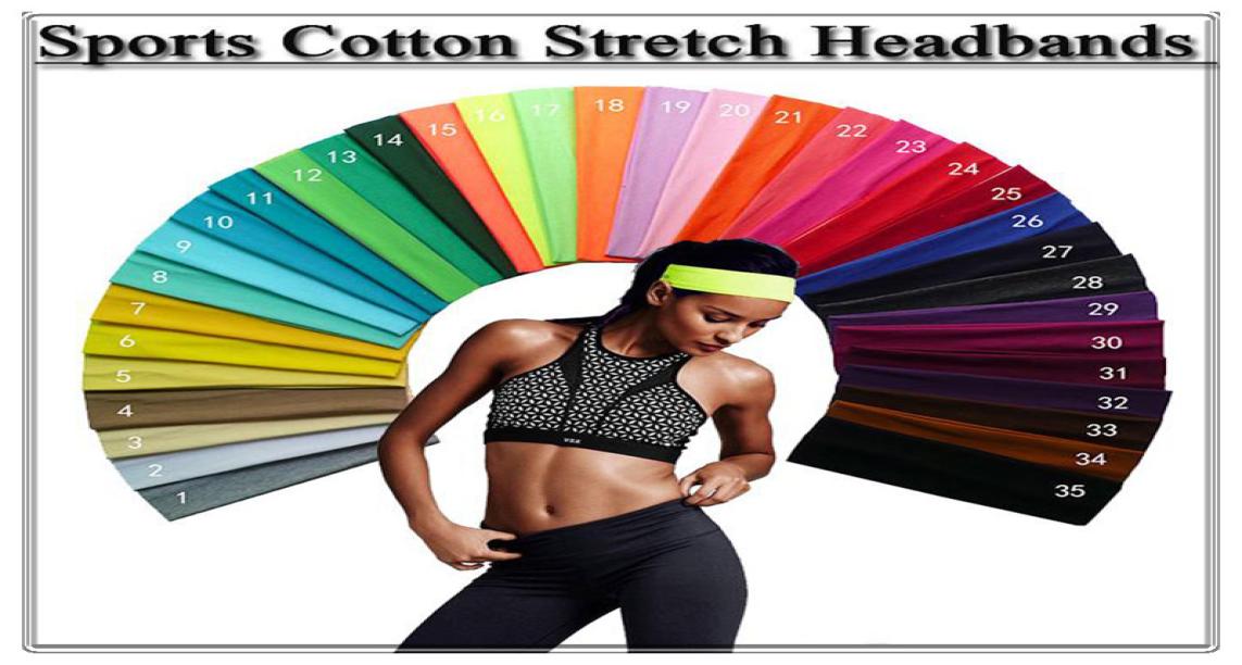 

2019 Cotton Stretch Headbands Yoga Hair Band Softball Sports Sweatband Elastic Sports3134059, Red