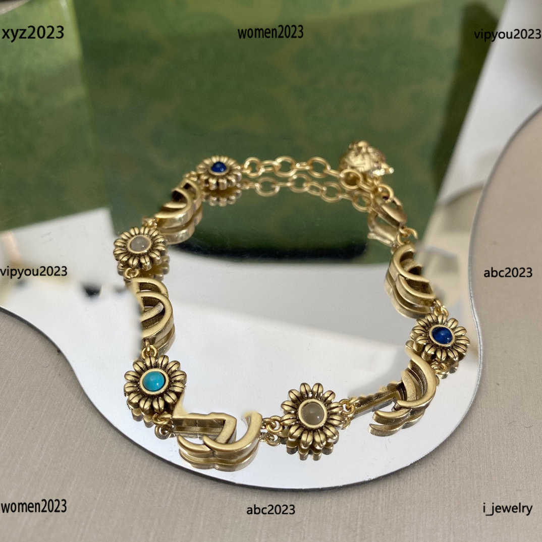 

Women's designer Necklace high quality Fashion Gold jewelry Logo floral decoration necklace #Including brand box new arrival