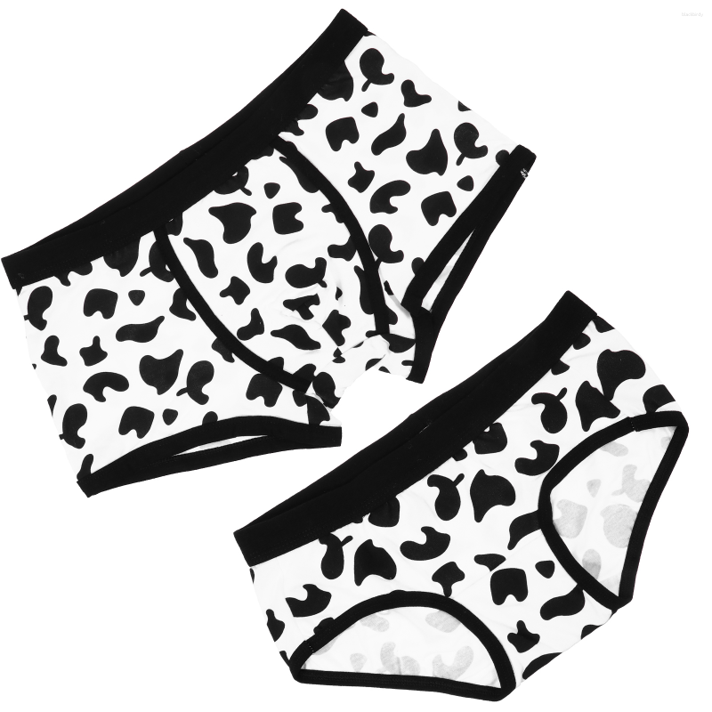 

Women's Panties 2 Pcs Cotton Couple Comfortable Men (Free Size, Assorted color