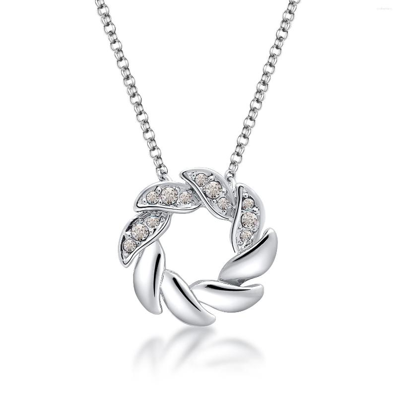 

Pendant Necklaces NL-00182 2023 In Fashion Jewelry Silver Plated Round Crystal Necklace Women's Day Gift 1 Dollar Item