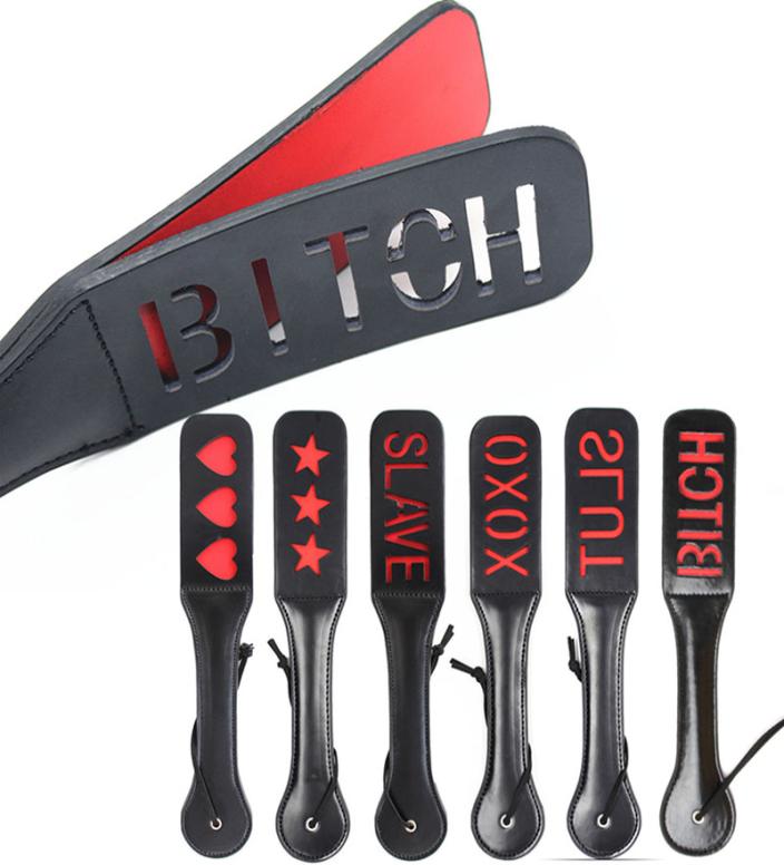 

Sex Leather Slapper Paddle Whips Fantasy Flogger Cosplay Slave BDSM Toys for Couples Bondage Spank7208135