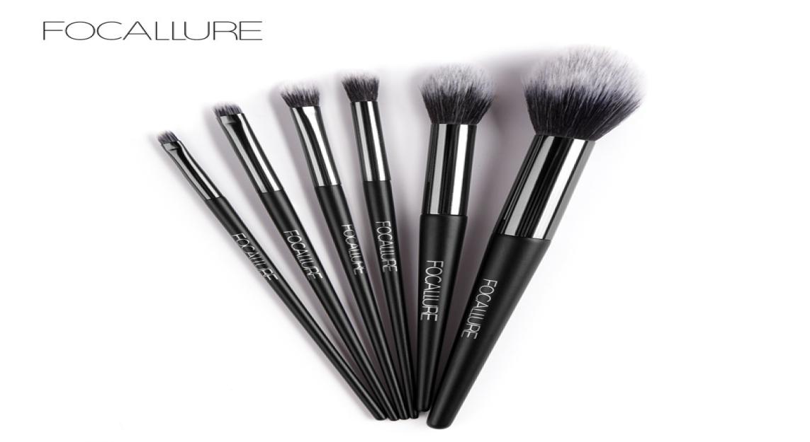 

FOCALLURE 6 pcs Makeup Brush Set Professional High Quality Soft Cosmetics Blush Eyeshadow Brush for Makeup9428214