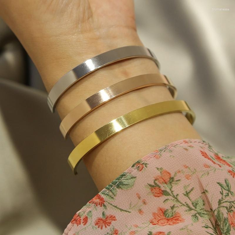 

Bangle 2023 Japan And South Korea Women's Party Holiday Gift Fashion Stainless Steel C-shaped Open Bracelet Trendy Jewelry Raym22