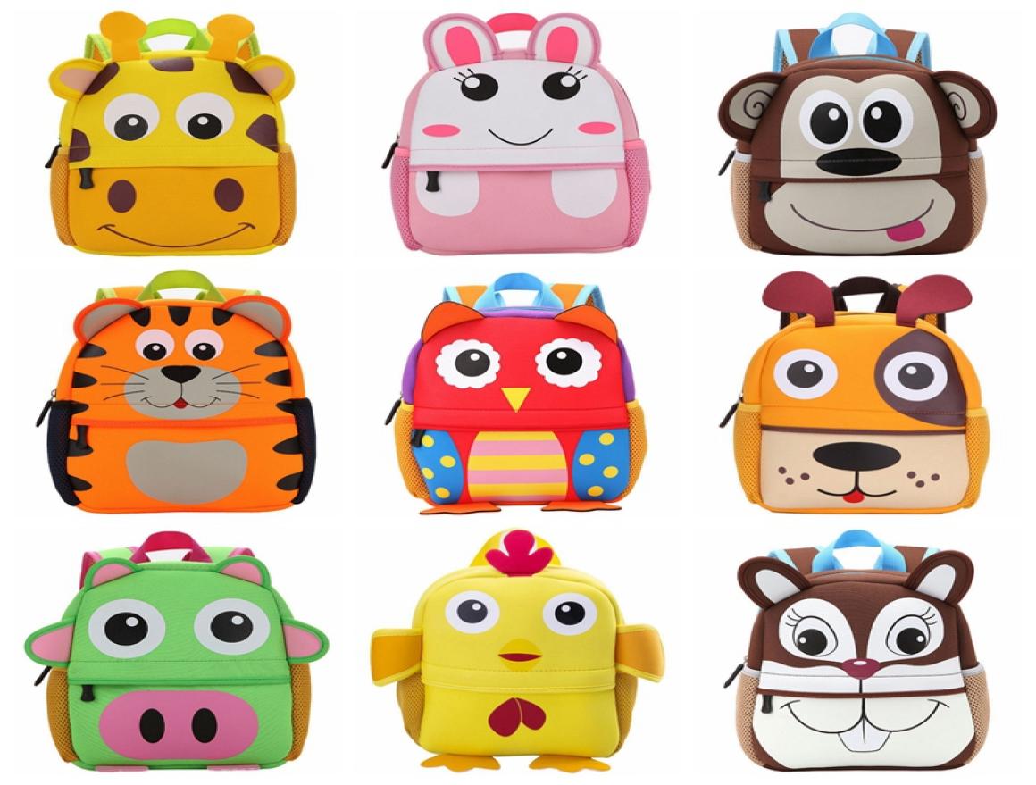 

Children 3D Cartoon Kids Backpack Cute Animal Design Toddler Kid School Bags Kindergarten Bag Giraffe Monkey5560285, Beige