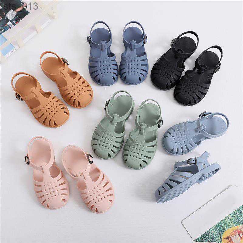 

2023 Beach Baby Sandals Casual Breathable Hollow Out Roman Shoes PVC Summer Kids Shoes Gladiator Girls Children Sandals L230518, Blue