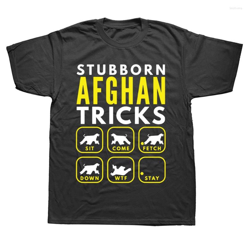 

Men's T Shirts Stubborn Afghan Hound Tricks Dog Training Graphic Cotton Streetwear Short Sleeve Birthday Gifts Summer Style T-shirt, Red