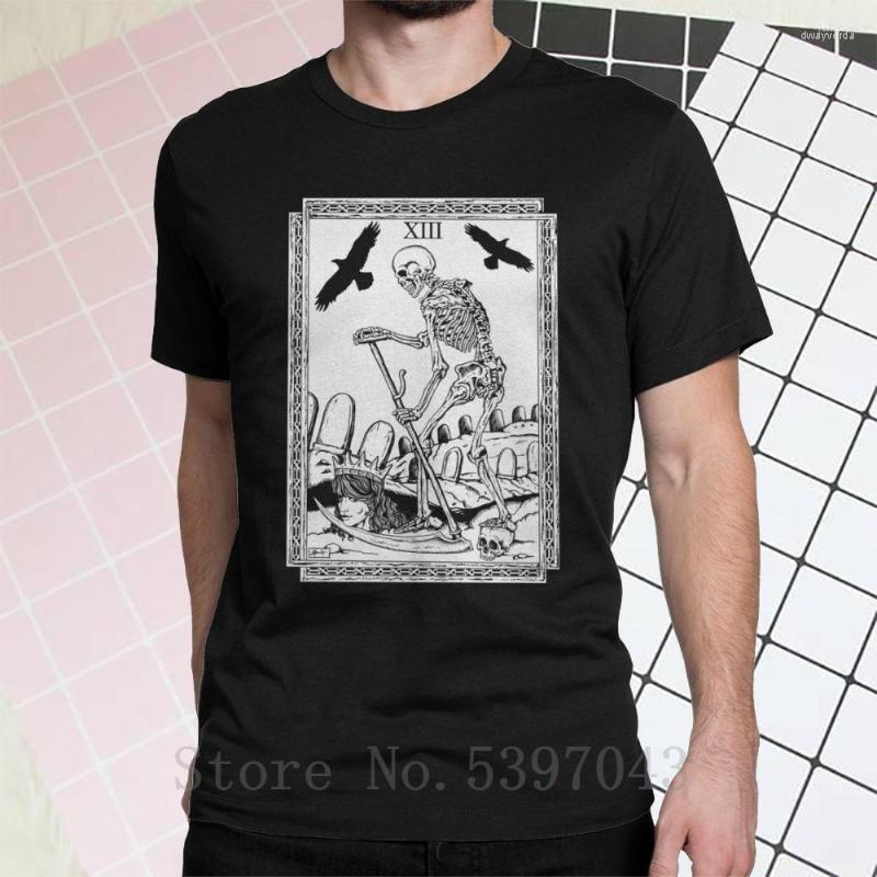 

Men' T Shirts Men' Tarot Card Death Men Deck Future Spells Zug Sorcery Medieval Awesome Tee T-Shirts Cotton Idea Clothes Gift, Women-white
