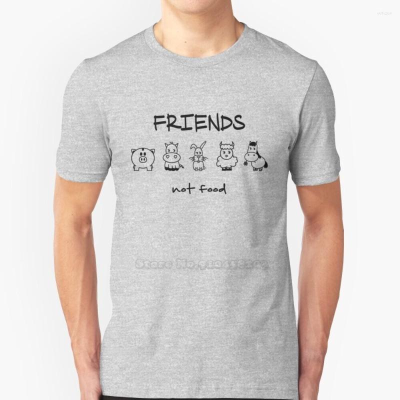 

Men's T Shirts Friends Not Food Shirt Round Collar Short Sleeve T-Shirts Vegan Veganism Gift For Vegans Animal Rights, Mtee-deep heather