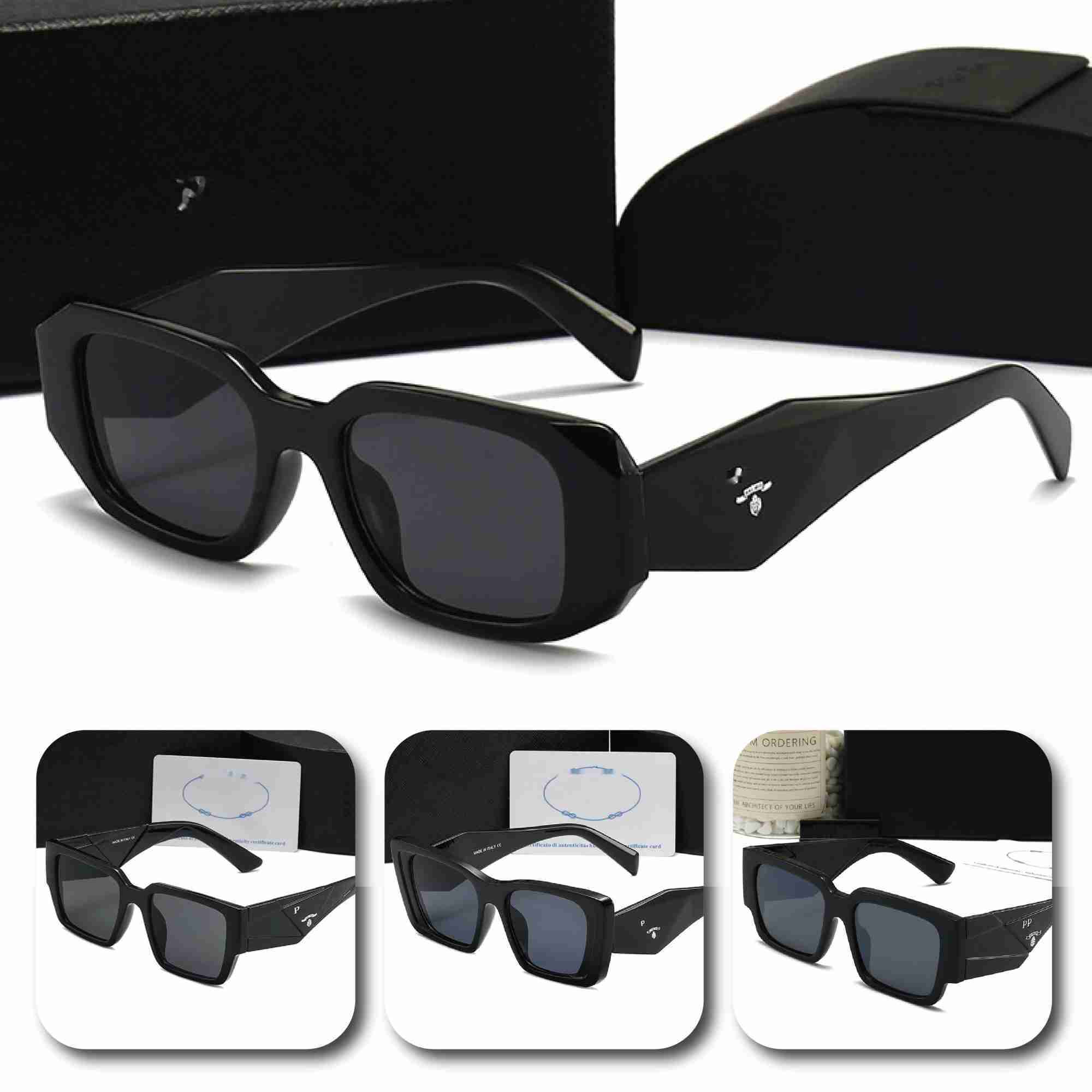 

Square sunglasses lenses Anti-radiation street fashion beach catwalk for wear matching style designer sunglasses unisex with box