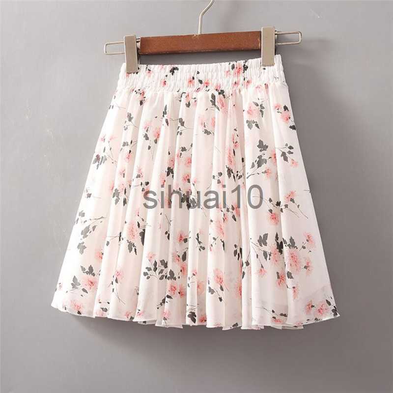 

Skirts Summer Korean Women High Waist Chiffon Mini Skirt Sweet Ladies Elastic Waist A-line Umbrella Shorts Skirts Big Swing Short Skirt J230621, 31