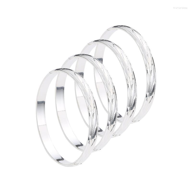 

Bangle Openable Africa Jewelry Ethiopian Silver Plated Bracelet Dubai India Women Men 4pcs Bangles Birthday Gifts Raym22
