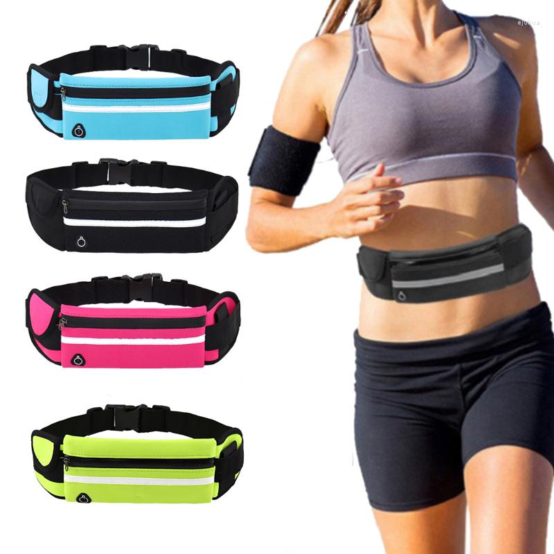 

Outdoor Bags Running Waist Bag Sports Mobile Phone Belt Pouch Men Women Hidden Gym Pack, Black color