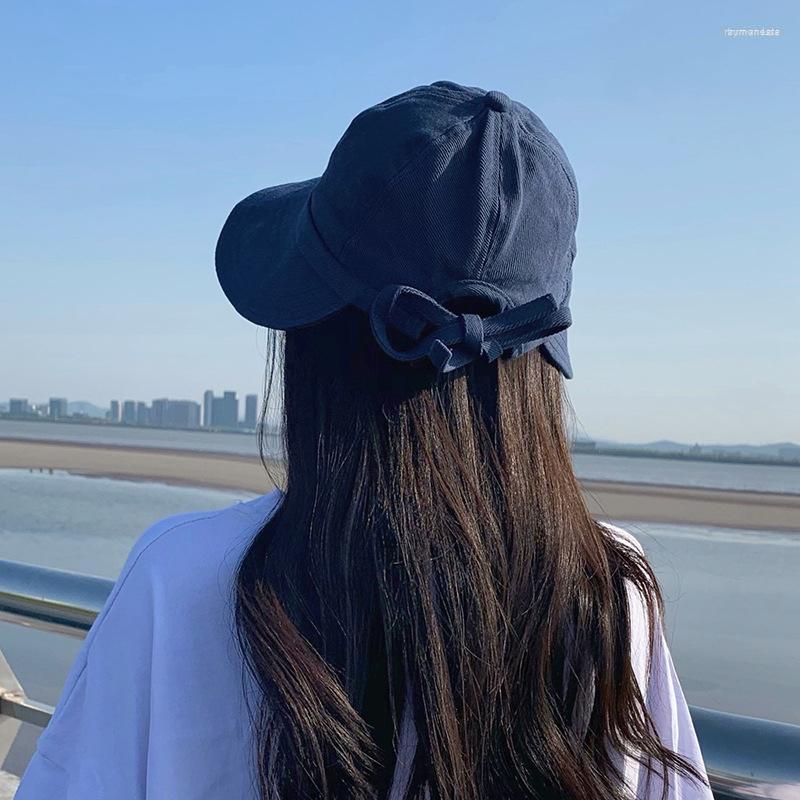 

Wide Brim Hats Summer Casual Sun Hat Korean Style Sweet Bows Fisherman Women Outdoor Protection Panama Cap Foldable Anti-UV Caps Gorra, Black