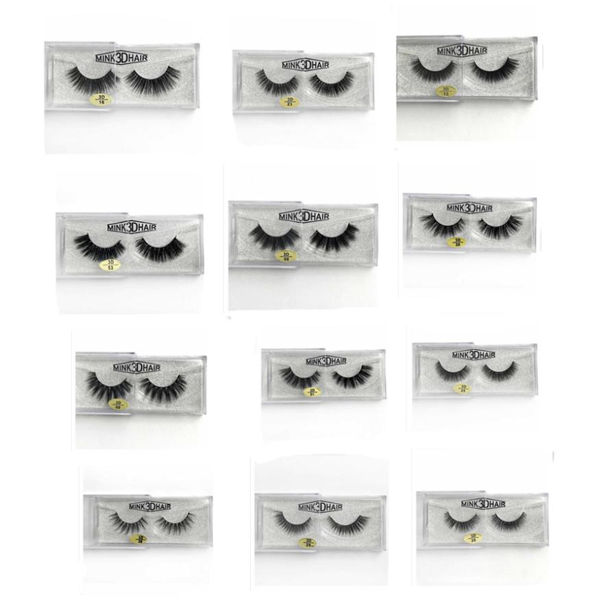 

3D Mink Eyelashes False Eyelash Thick Handmade Natural Long Fake Eyelashes Cross Faux Eye Makeup for Women7398794