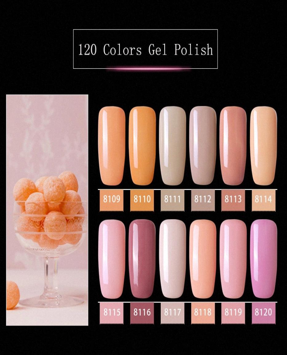 

Modelones Pink Color Series UV Gel Nail Polish Nail Art Soak Off Led Hybrid Varnish Semi Permanent UV Enamel uJ8Z4021015, Beige