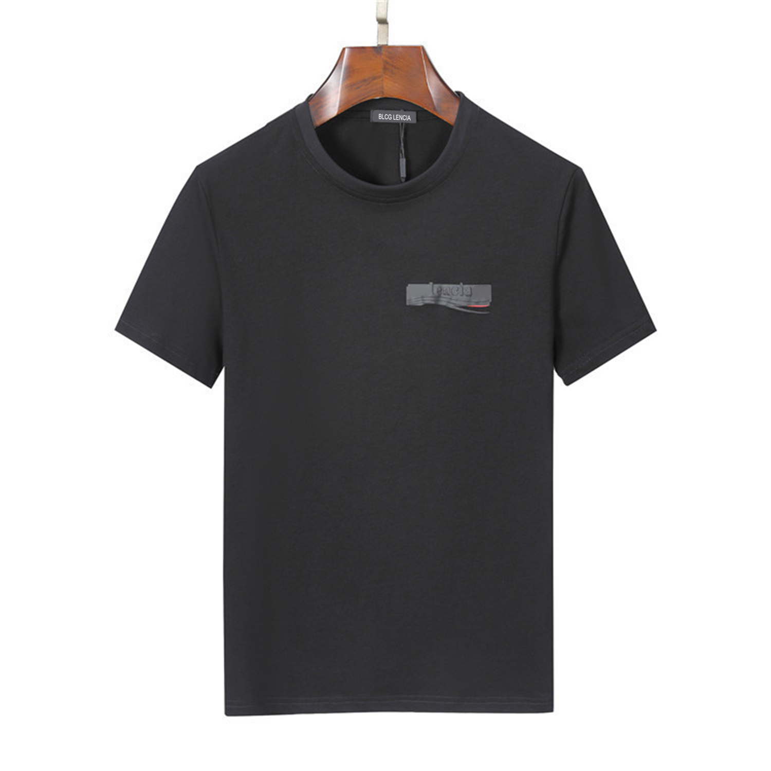 

BLCG LENCIA 2023 Summer New 100% Cotton Fabric T-shirt Men High Quality Print Color Mens Designer T shirt Paris fashion Tshirts Tops 22427, Black