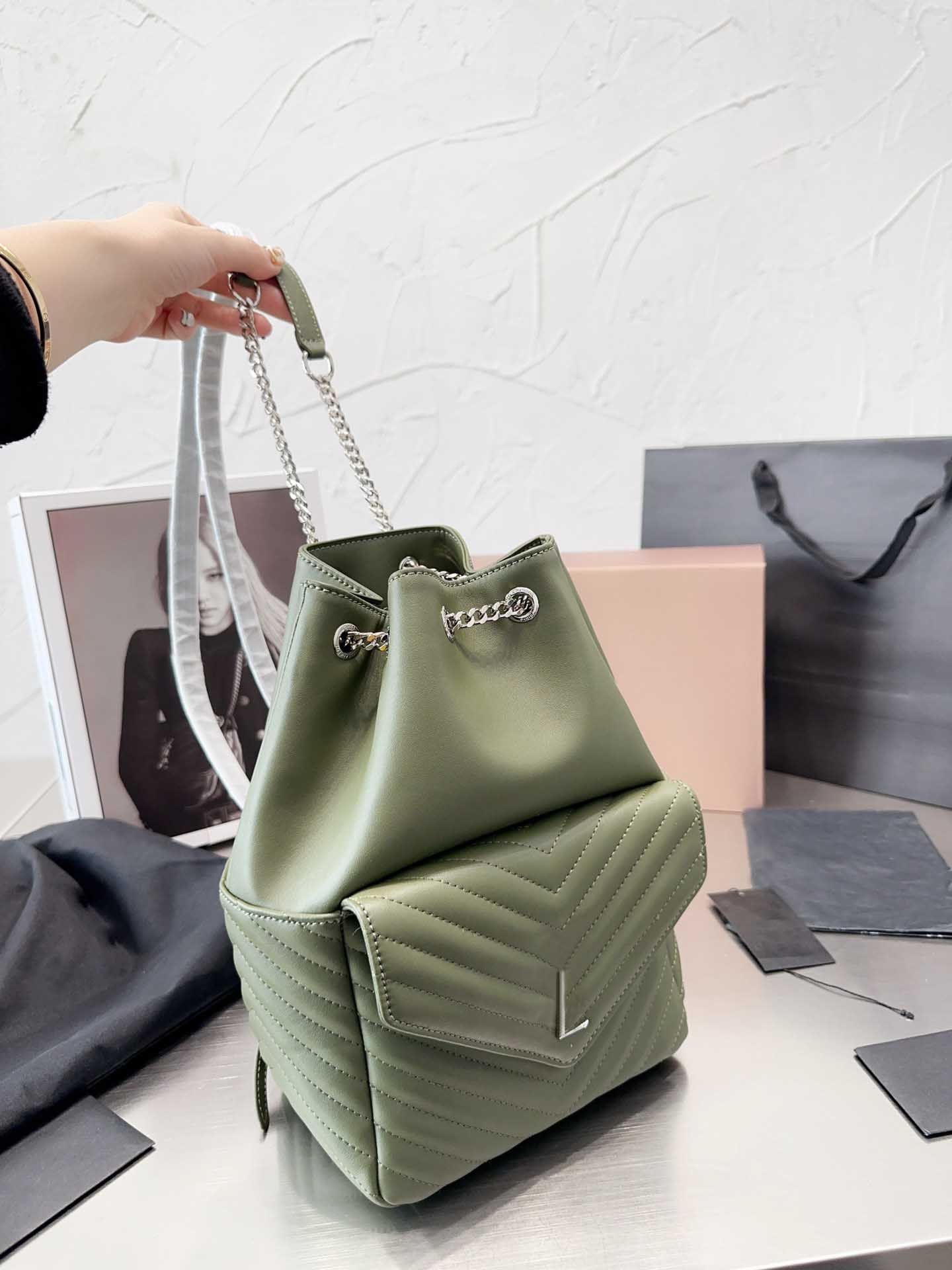 

bag ladies bucket shoulder new rope backpack Classic summer designer 2023 high-quality bag commuter backpack Owver, Beige