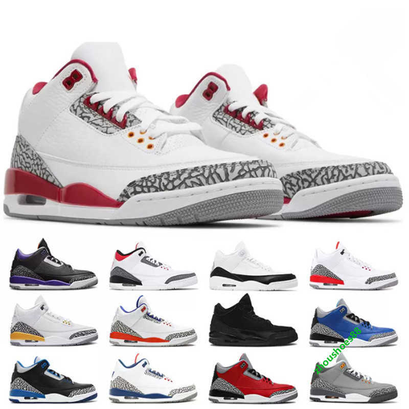 

Basketball 3s Shoes Mens Trainers Outdoor Sports Sneakers 3 Fire Red Pine Green Racer Blue Cool Grey UNC Court Purple Laser Orange Cardinal Hall Of Fam, 003
