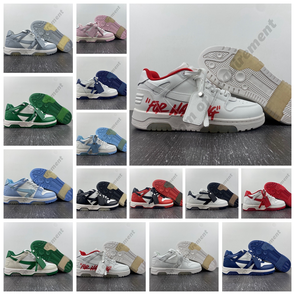 

23ss Designer out of office ooo flat casual shoes SHOELACES trainer white black panda sneaker round head women freeway sneakers cut-out thick soles skateboard shoe, 10