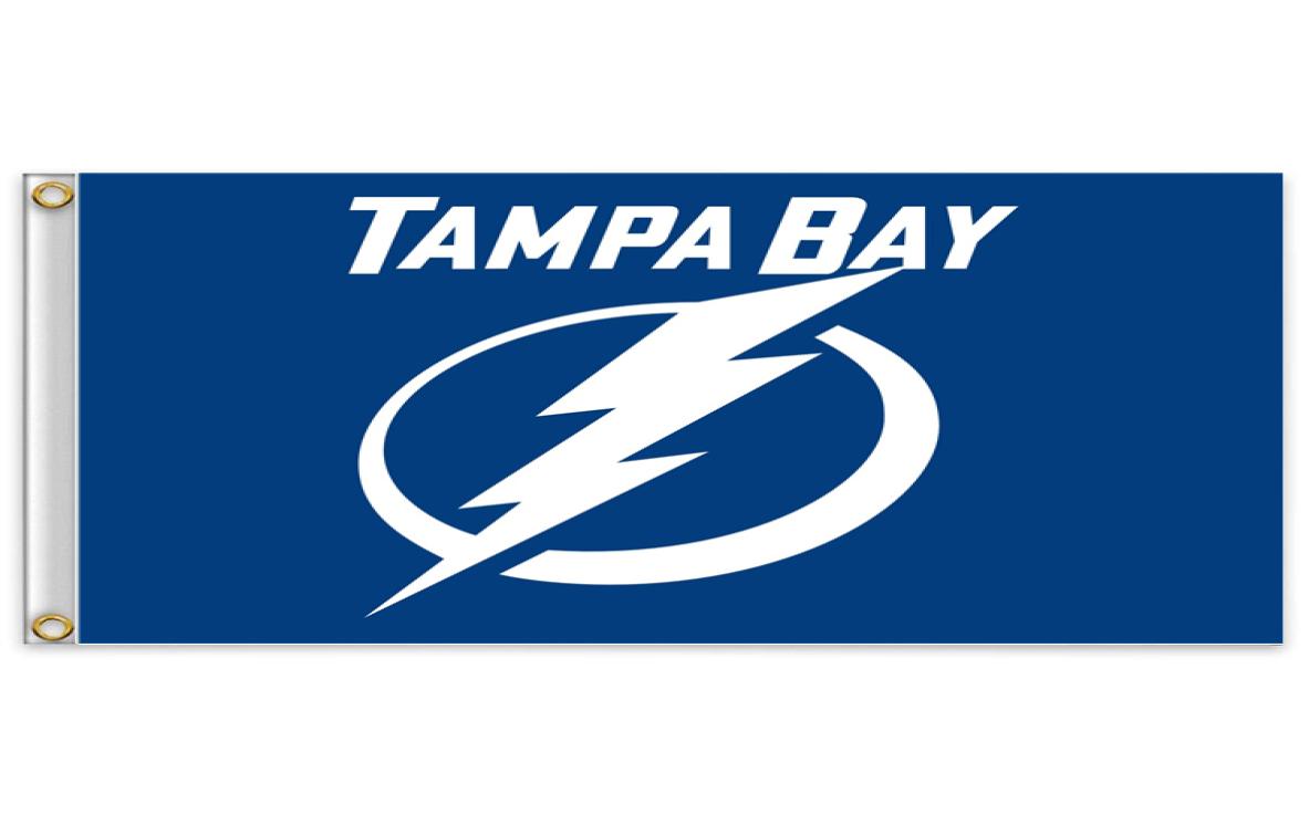 

Tampa Bay Light ning Flag 150CM90CM 3X5FT Polyester Custom Any Banner Hockey Sports Flag flying home garden outdoor6407308
