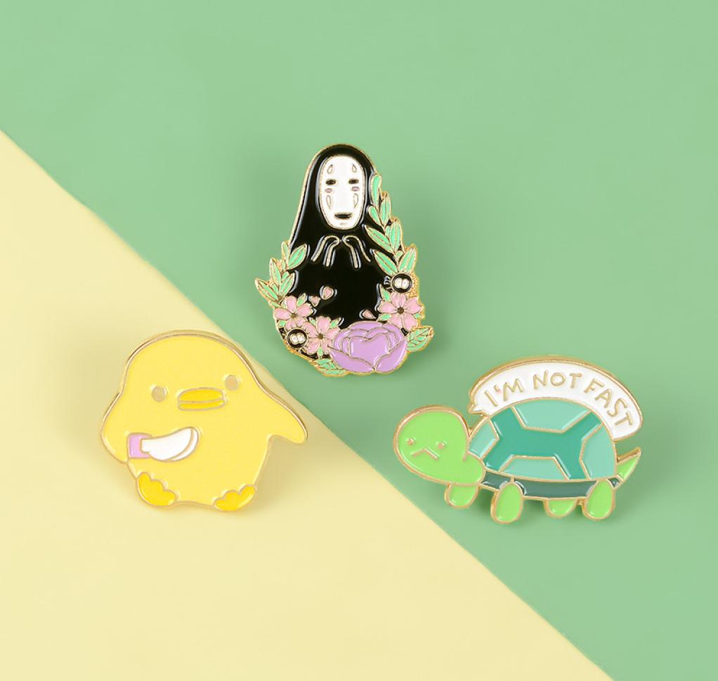 

Ghost Mask Man Flowers Chick Tortoise Enamel Pin Cartoon Brooch Animal Badge Clothing Lapel Pin Buckle Jewelry GIft For Friends5205544