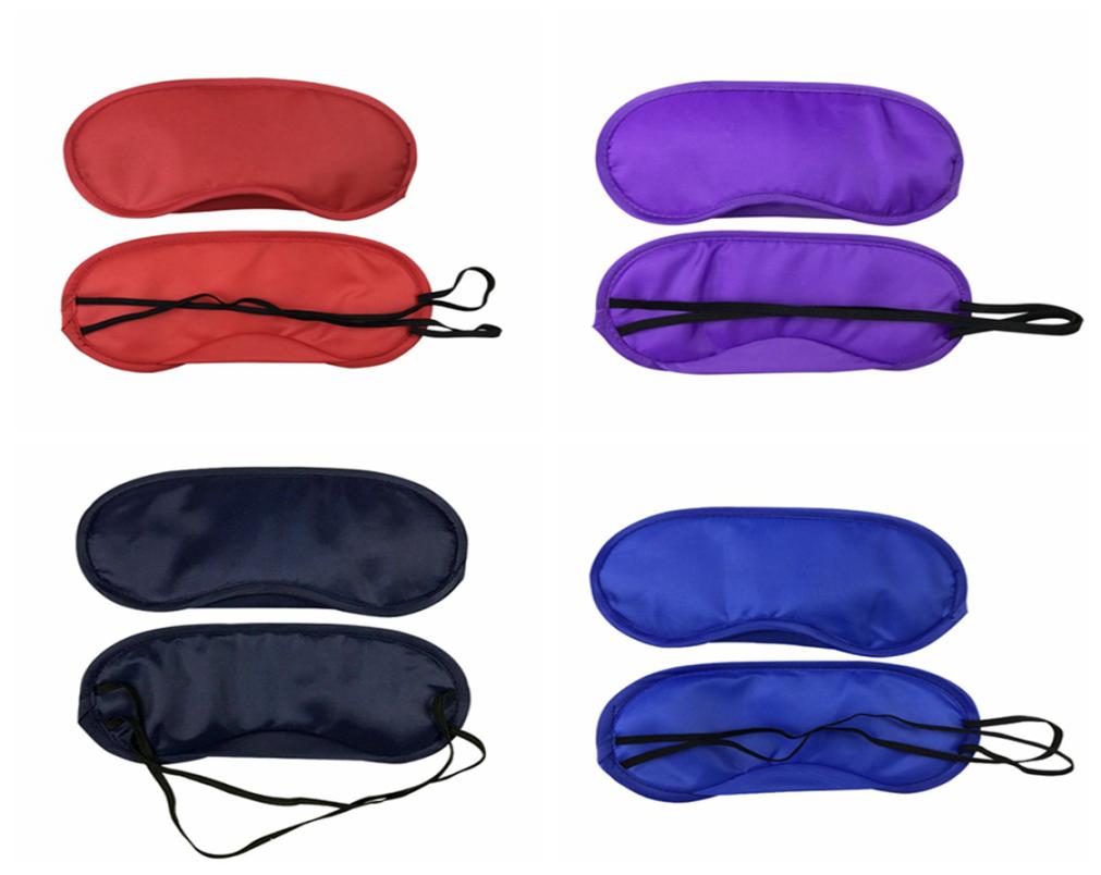 

Black Eye Mask Polyester Sponge Soft 4 Layers Shade Nap Cover Blindfold Blackout Sleep Eyeshade Mask For Sleeping Travel RRA24876672901