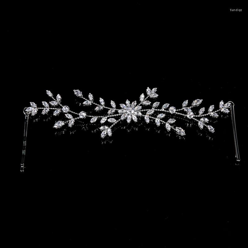 

Hair Clips Crown HADIYANA Romance Bridal Headpiece Women Wedding Accessories Pins Zirconia Luxury Jewelry BC5669 Diadema Joya
