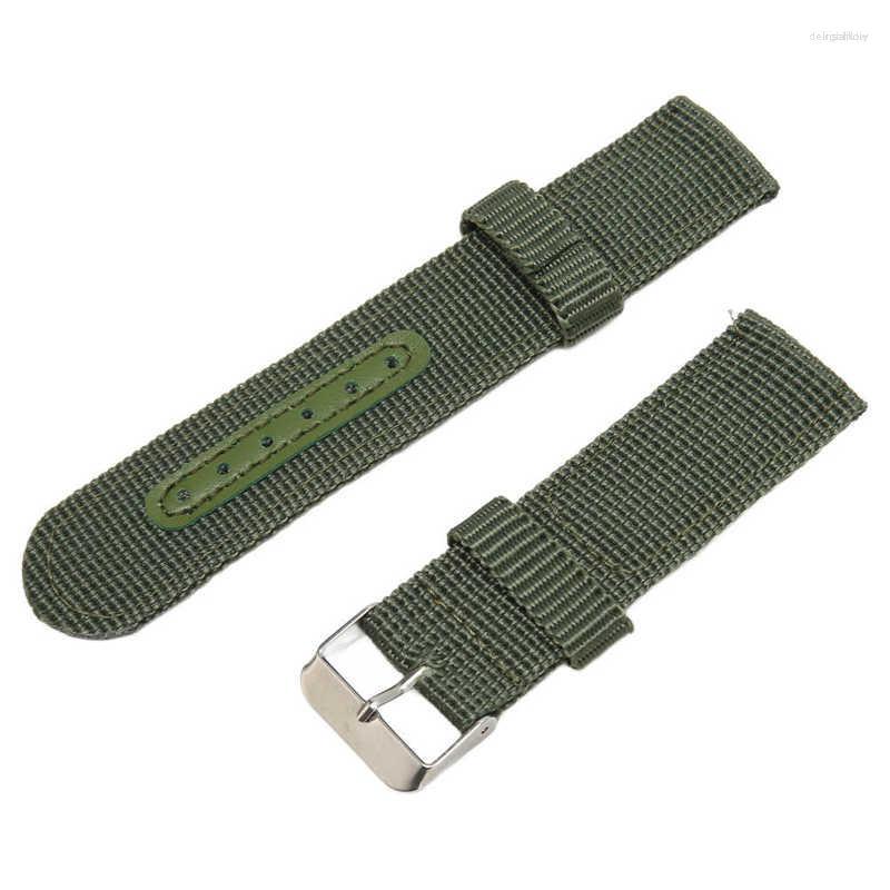 

Watch Bands Band Ergonomic Nylon Strap Green 22mm For Office Work Men Women