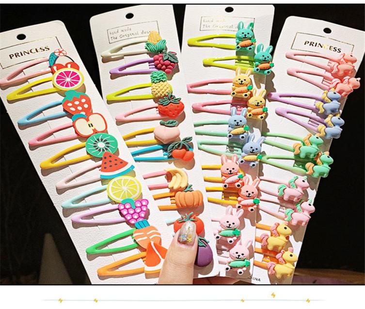 

1Set Girls Cute Cartoon Animal Fruit Colorfur Hairpins Children Sweet Hair Clip Barrettes Headband Kids Fashion Hair Accessories3856602