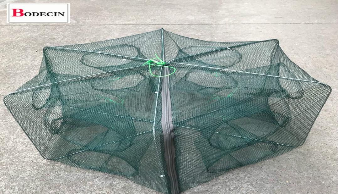 

cangrejeras redes de pesca Fishing AccessoriesFishing Net 681216 Holes Casting Network Crayfish Catcher Crab Cage Nylon Foldabl8385875