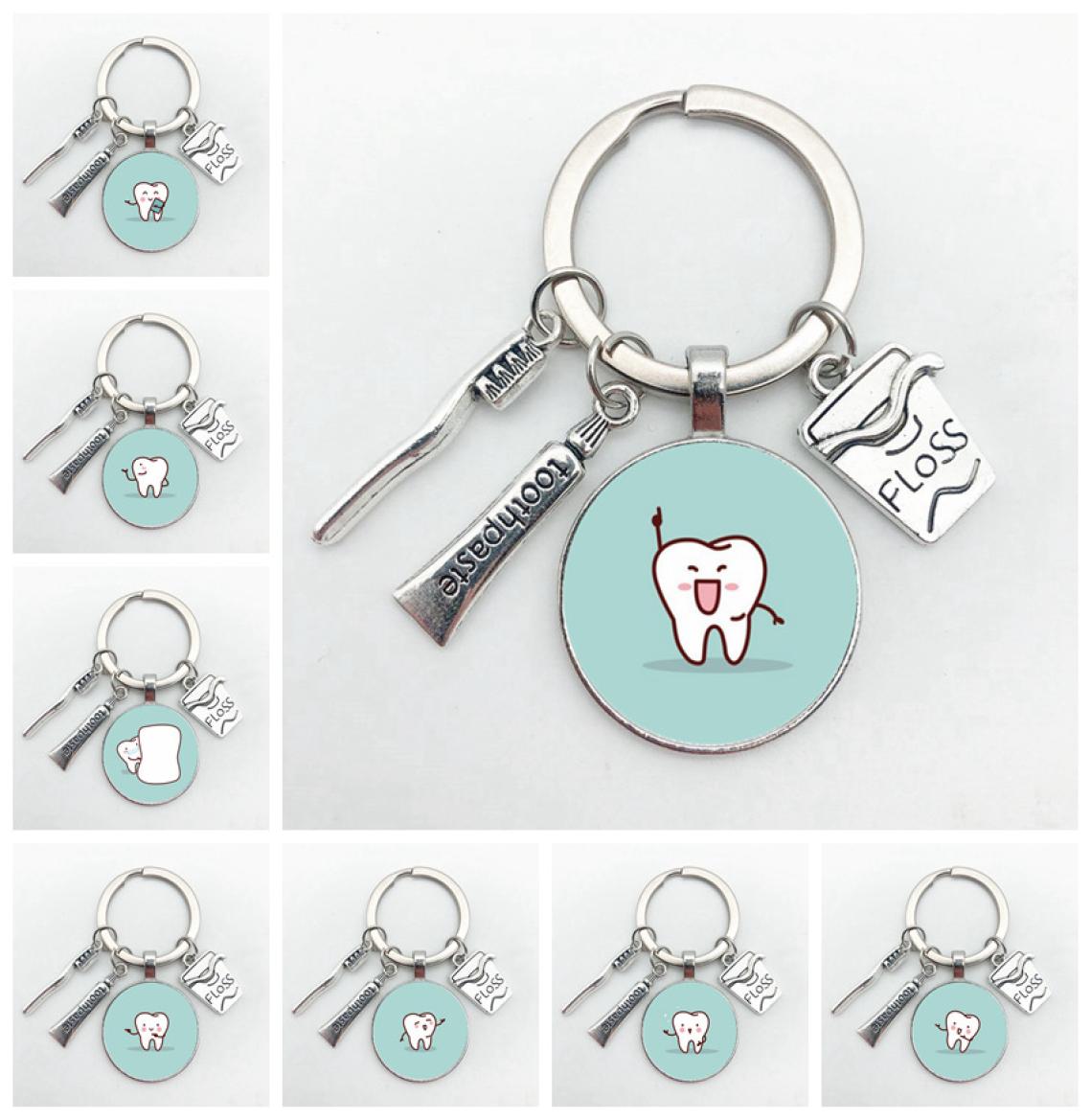 

2020 New Dentist Dental Glass Keychain Dental Assistant Gift Dental Care Keychain9727215