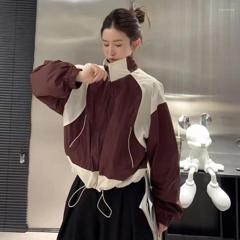 

Women's Jackets Vintage Long Sleeve Jacket Women Sweatshirt Y2k Streetwear Korean Fashion Coats Zipper Harajuku Oversized Casual Crop Tops, Gray