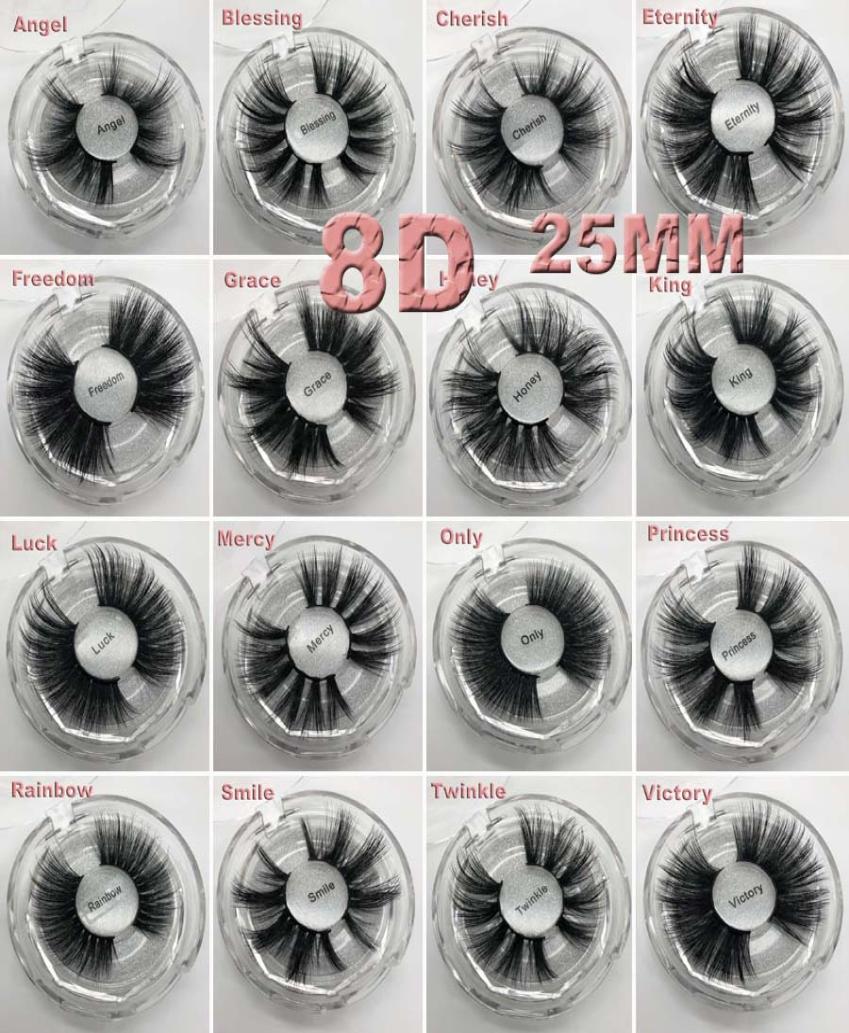 

25mm 5D mink eyelashes 16 styles 1 pair Super Long natural Thick 25MM 100 Mink Lashes Lifelike handmade 9504675