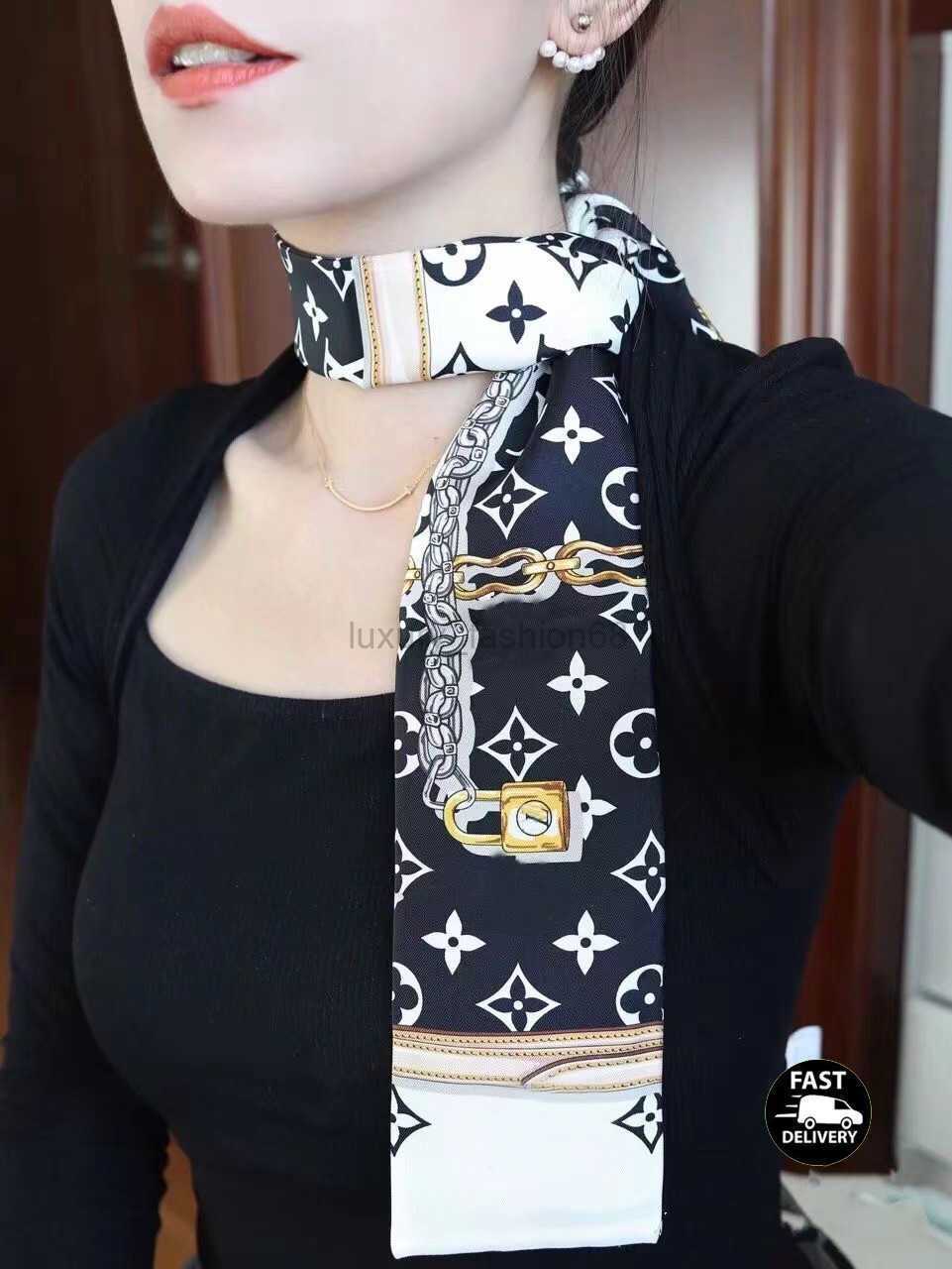 

Scarf Designer Fashion real Keep high-grade scarves Silk simple Retro style accessories for womens Twill