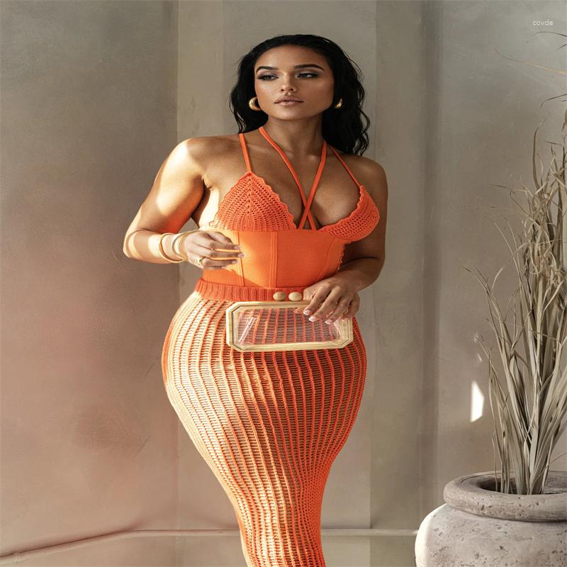 

Work Dresses Ladies Summer Sweet Leisure Vacation 2-Piece Sleeveless Suspender T-Shirt With Skinny Bust Skirt, Beige