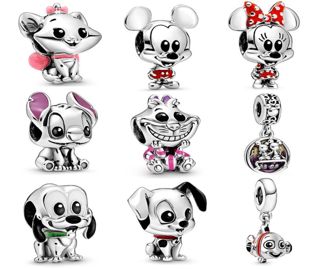 

Fits Pandora Bracelets 20pcs Cartoon Clownfish Dog Cat Enamel Pendant Spacer Charms Beads Silver Charms Bead For Women Diy Europea9094452