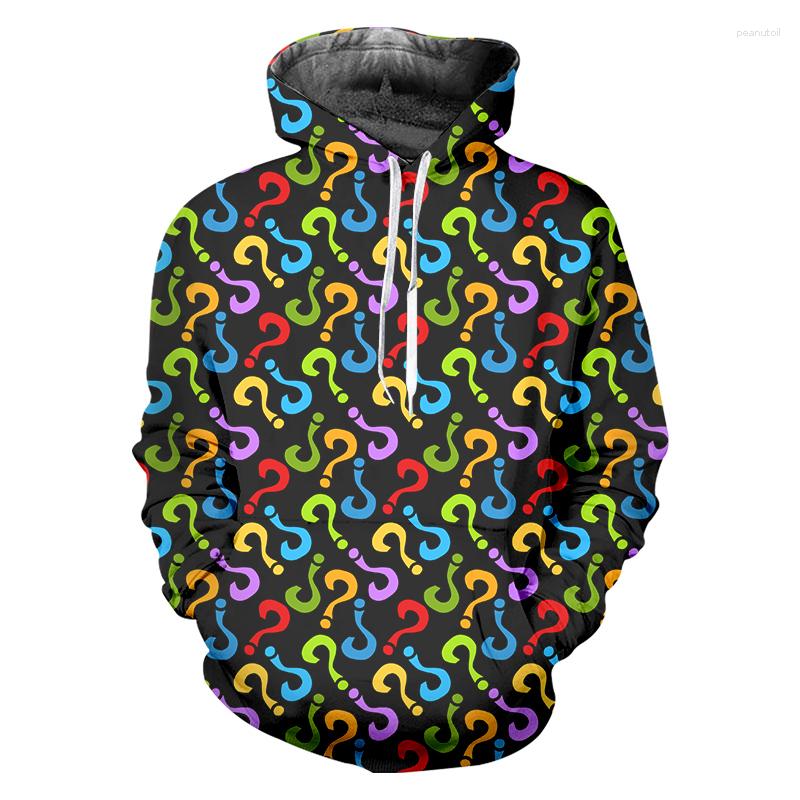 

Men's Hoodies IFPD EU Size 3D Printed Color Question Mark Sweatshirt Fall Winter Streetwear Women/men Hiphop Tracksuits Pullovers